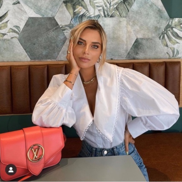 lapel collar poplin shirt